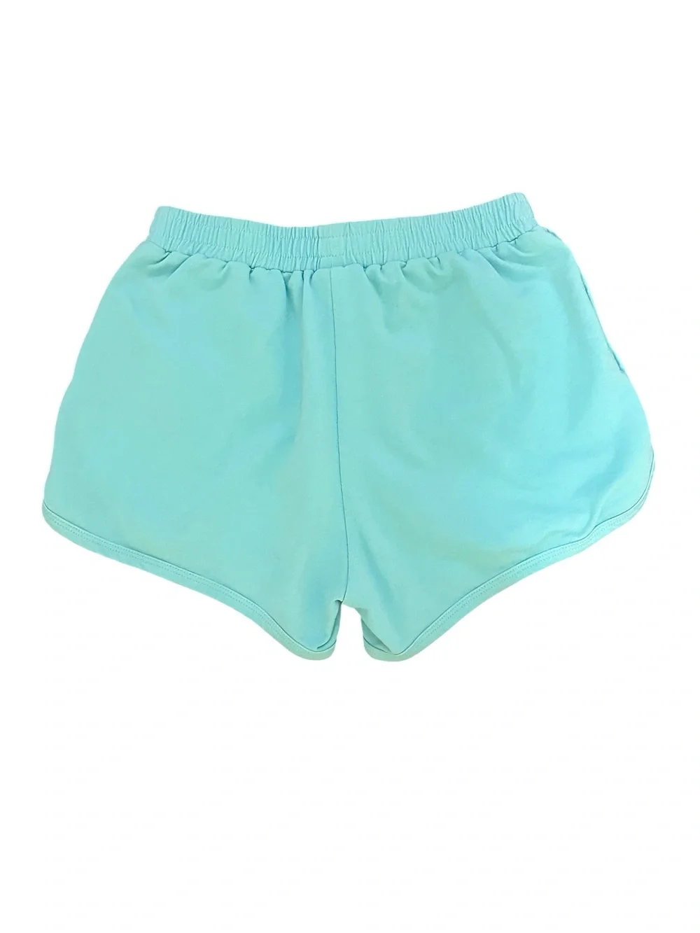 NWT - Lola + The Boys Aqua Blue Beaded Rainbow Dreams Dolphin Shorts - Size 12